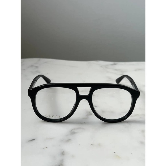 NEW Gucci GG1320O Black Oversized Aviator Eyeglasses Frames - Picture 7 of 9